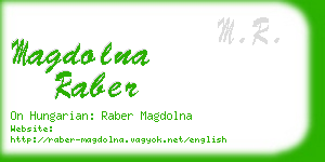 magdolna raber business card